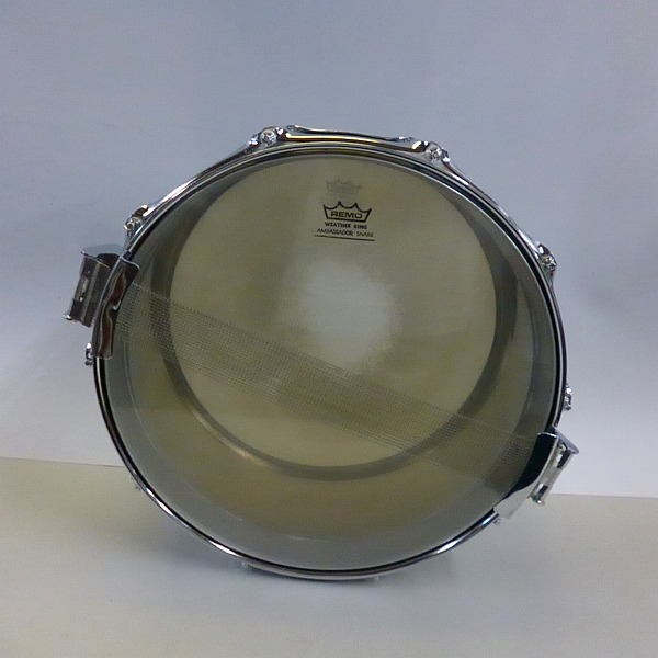 実際に弊社で買取させて頂いた【型番不明】Pearl/パール Steel Shell スネアドラム 14x6.5インチの画像 8枚目