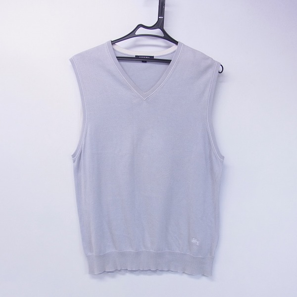 実際に弊社で買取させて頂いたBURBERRY LONDON/バーバリー ロンドン ホース刺繍 Vネック/ニットベスト L