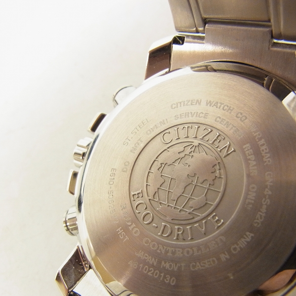 実際に弊社で買取させて頂いたCITIZEN/シチズン プロマスタークロノ エコドライブ電波時計 E610-S062977の画像 3枚目