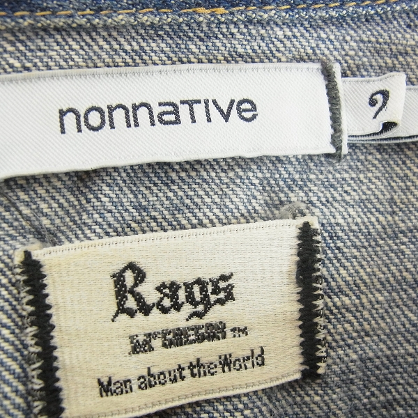 実際に弊社で買取させて頂いたnonnative×Rags ノンネイティブ×ラグスマックレガーコラボ ノーカラーGジャン/2の画像 2枚目