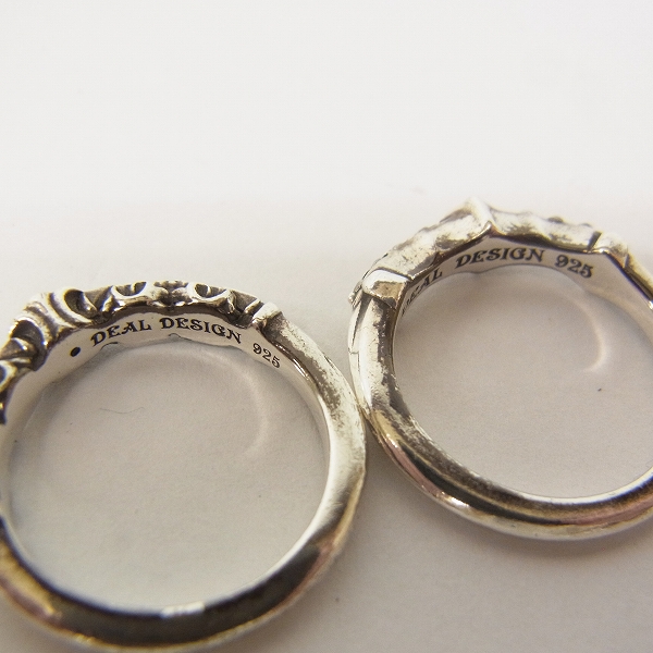 実際に弊社で買取させて頂いたDEAL DESIGN/ディールデザイン ゲートライン他 リング2点セット/＃9の画像 5枚目