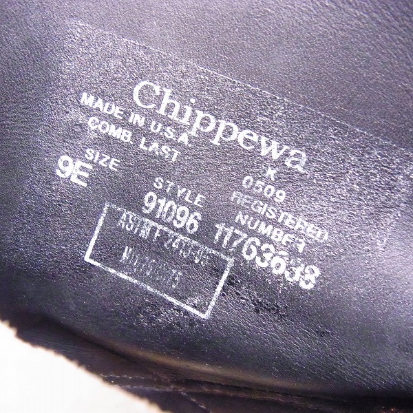 実際に弊社で買取させて頂いたChippewa/チペワ ブラックオデッサリバース/スエード 91096/9Eの画像 5枚目