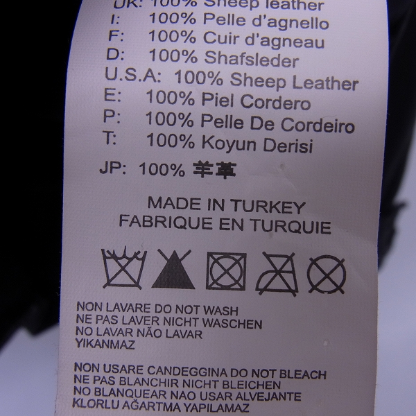 実際に弊社で買取させて頂いたDIESEL BLACK GOLD/ディーゼルブラックゴールド ラムレザーダブルライダース/Mの画像 3枚目