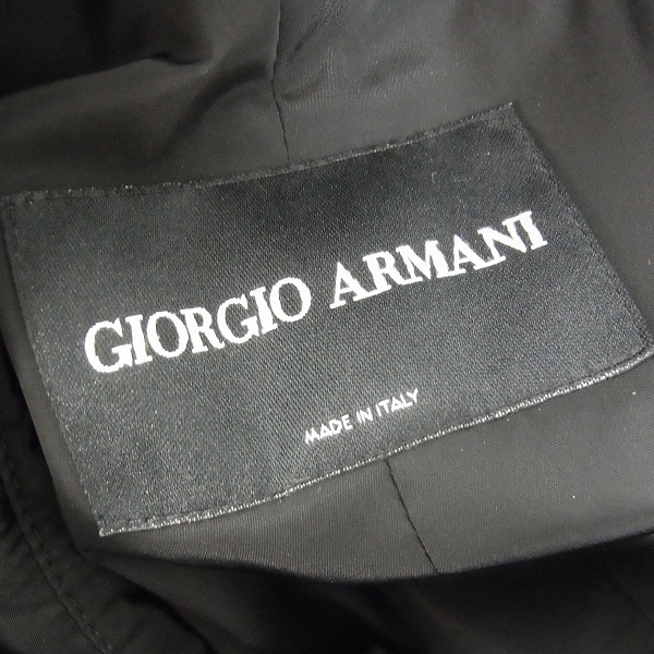 実際に弊社で買取させて頂いたGIORGIO ARMANI/ジョルジオアルマーニ チェスターコート ブラック/54の画像 2枚目