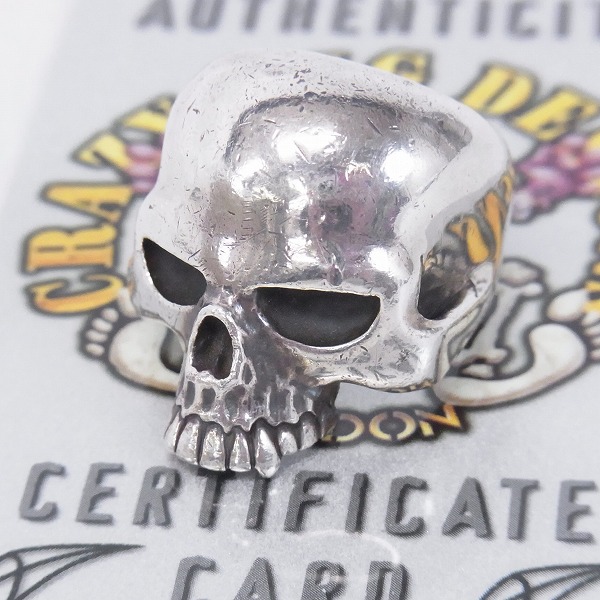 実際に弊社で買取させて頂いた【ギャランティ有】CRAZY PIG/クレイジーピッグ エビルスカルリング/EVIL SKULL 13.5号