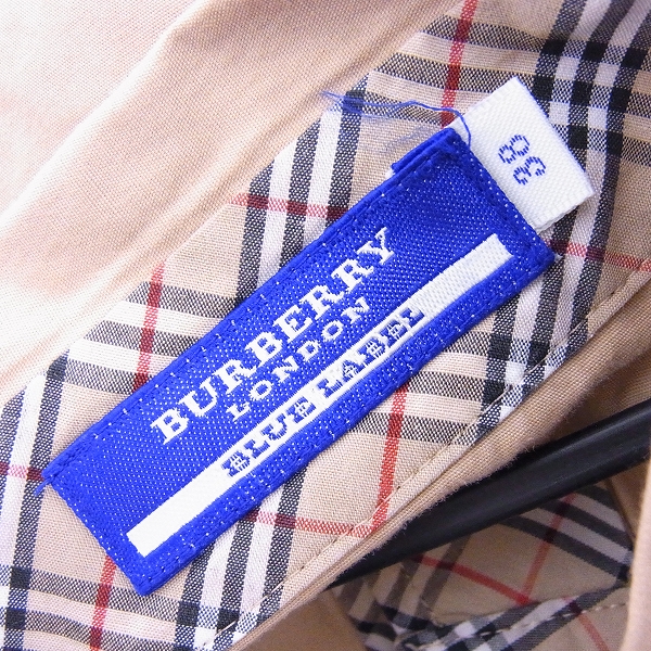 実際に弊社で買取させて頂いたBURBERRY BLUE LABEL/バーバリーブルーレーベル 切り替えチェック/長袖シャツ 38の画像 2枚目