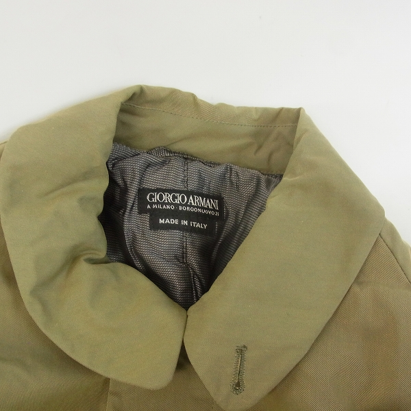 実際に弊社で買取させて頂いたGIORGIO ARMANI/ジョルジオアルマーニ トレンチコート カーキ/46の画像 4枚目