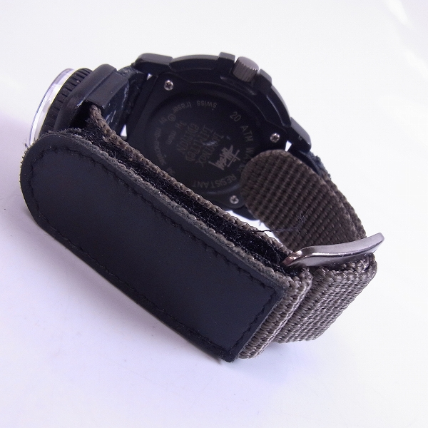 実際に弊社で買取させて頂いたLUMINOX×STUSSY/ルミノックス×ステューシー 限定ネイビーシール ダイブウォッチ 【動作未確認】の画像 3枚目