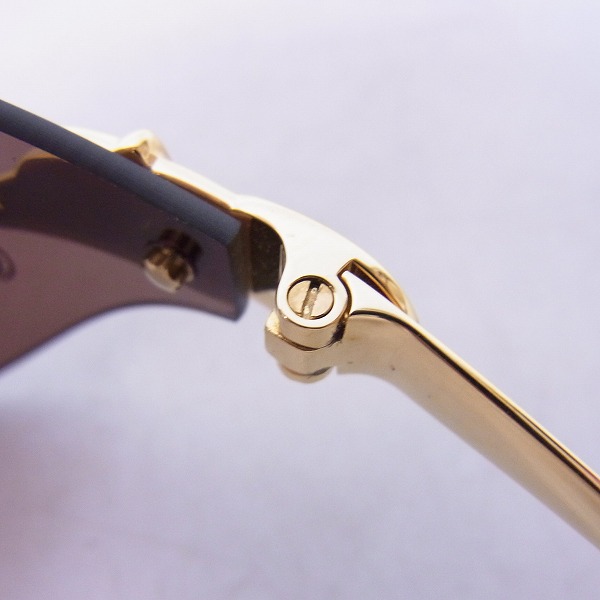 実際に弊社で買取させて頂いたCARTIER/カルティエ 110 ゴールドフレーム パンサー サングラス の画像 6枚目