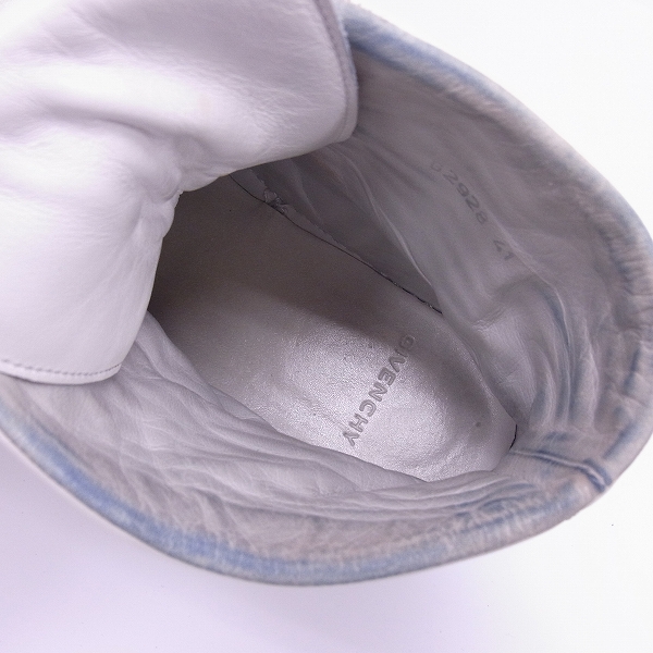 実際に弊社で買取させて頂いたGIVENCHY/ジバンシー マルチステッチ ハイカットスニーカー G2928 41の画像 4枚目