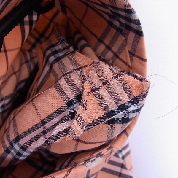 実際に弊社で買取させて頂いたBURBERRY BLUE LABEL/バーバリーブルーレーベル 切り替えチェック/長袖シャツ ピンク 40の画像 5枚目