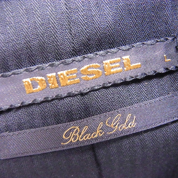 実際に弊社で買取させて頂いたDIESEL BLACK GOLD/ディーゼルブラックゴールド コットン生地テーラードジャケット ネイビー/Lの画像 2枚目