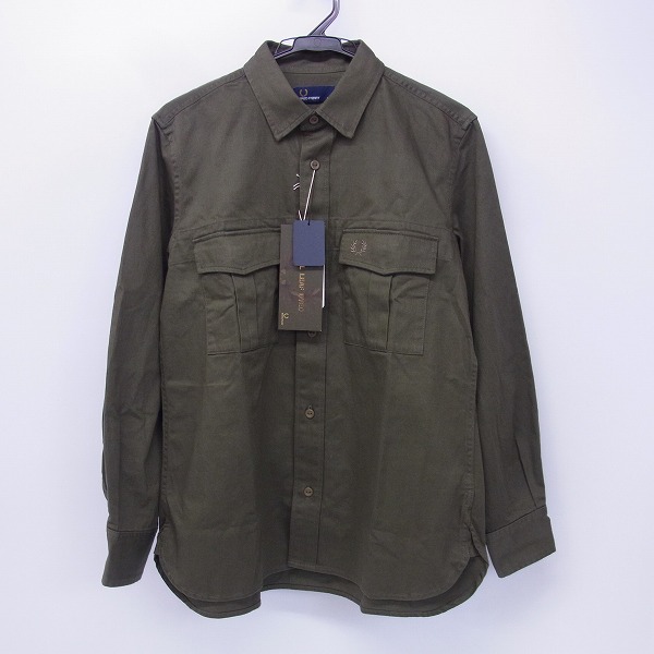 実際に弊社で買取させて頂いた【未使用】FRED PERRY/フレッドペリー Laurel Leaf Dyed Military Shirt F4487/46/S