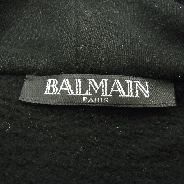 実際に弊社で買取させて頂いた【JPタグ有】BALMAIN/バルマン ジップアップ パーカー ブラック/XSの画像 2枚目