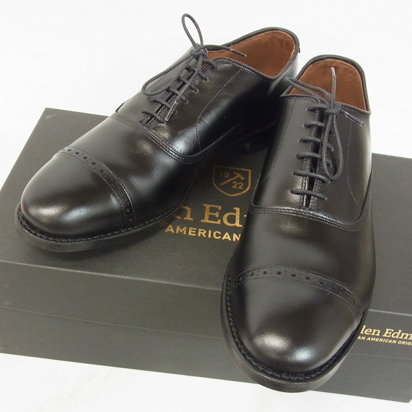 実際に弊社で買取させて頂いたAllen Edmods/アレン エドモンズ 5705  FIFTH AVENUE キャップトウ レザーシューズ 9.5D