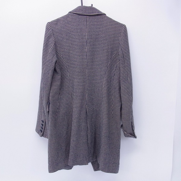 実際に弊社で買取させて頂いたHYSTERICS/ヒステリックス 千鳥格子柄 ダブルブレストコート/2の画像 1枚目