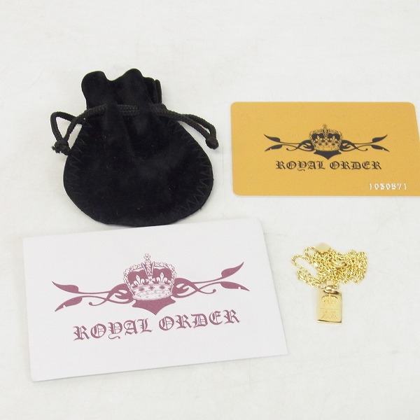 実際に弊社で買取させて頂いた【証明書】ROYAL ORDER/ロイヤルオーダー K18 20th Anniversary ペンダント/K18 ネックレスチェーン GP20TH-LMDの画像 7枚目