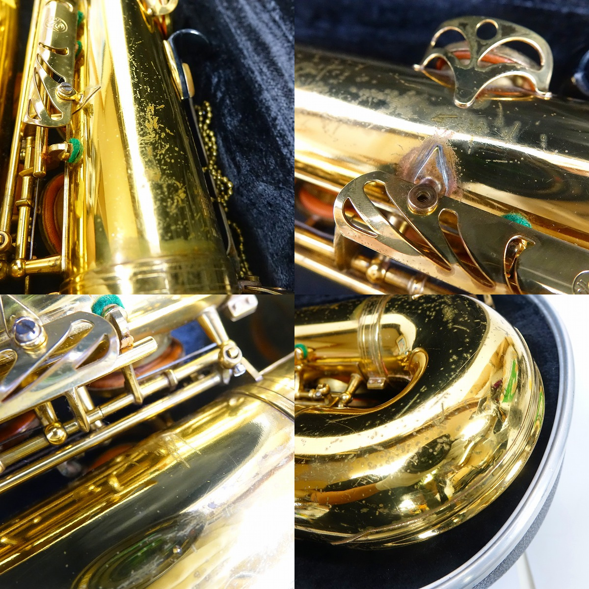 実際に弊社で買取させて頂いたSELMER/セルマー MarkⅥ/マーク6 テナーサックス 非対称彫刻有り アメセル シリアル20万台 S90 180 マウスピース付きの画像 7枚目