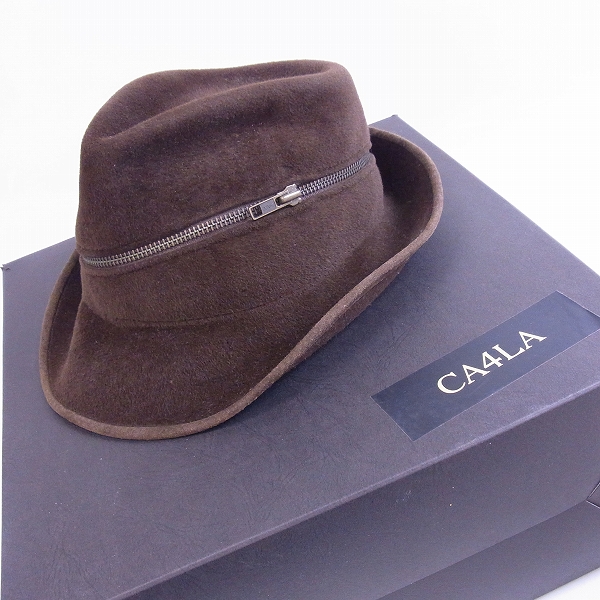 実際に弊社で買取させて頂いたCA4LA/カシラ Cha-Cha's ジッパー付き 中折れ ウール ハット/帽子
