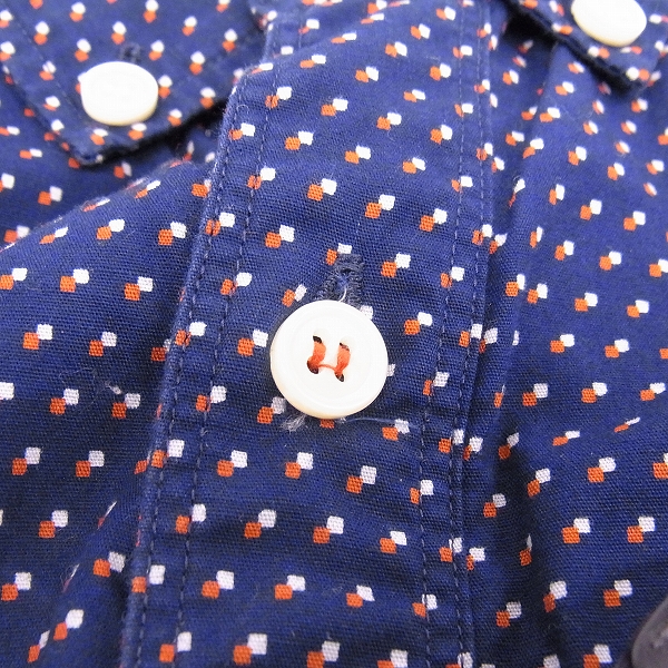 実際に弊社で買取させて頂いたDELUXE/デラックス スクエアドット半袖ボタンダウンシャツ/Lの画像 4枚目