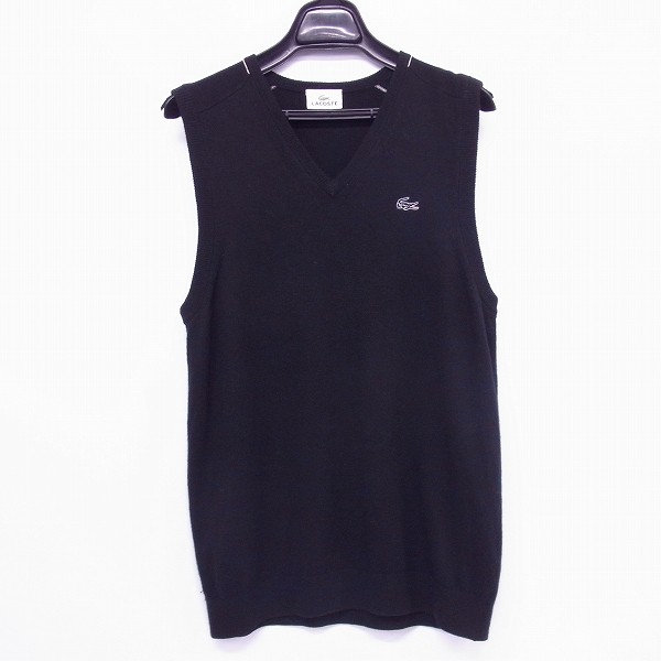 実際に弊社で買取させて頂いたLACOSTE/ラコステ ウール100% ニットベスト ブラック/黒 3