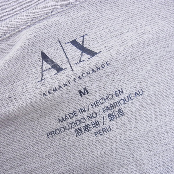 実際に弊社で買取させて頂いたARMANI EXCHANGE/アルマーニエクスチェンジ Ｖネック 半袖/カットソー/Ｍの画像 2枚目