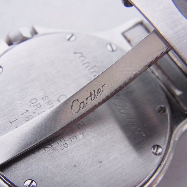 実際に弊社で買取させて頂いた【動作未確認/ギャラ付】CARTIER/カルティエ サントス オクタゴン クオーツ腕時計/187902の画像 5枚目