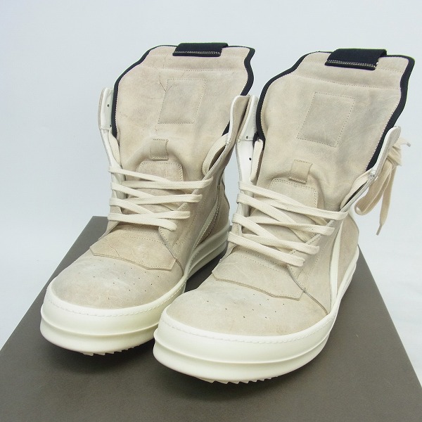 実際に弊社で買取させて頂いたRick Owens/リックオウエンス ジオバスケットGEOBASKET レザーハイカットスニーカー RU15S4894LMSP/42