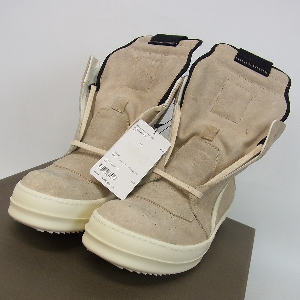 実際に弊社で買取させて頂いた【未使用】Rick Owens/リックオウエンス ジオバスケットGEOBASKET レザーハイカットスニーカー/42