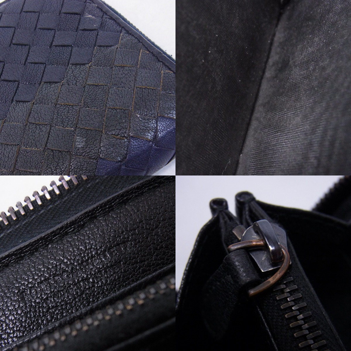 実際に弊社で買取させて頂いたBOTTEGA VENETA/ボッテガヴェネタ イントレチャートクラブフュメレザー ジップアラウンドウォレット/長財布の画像 6枚目