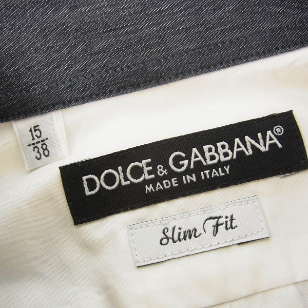 実際に弊社で買取させて頂いたDOLCE&GABBANA/ドルチェ&ガッバーナ スリムフィット 襟切替 ハート刺繍 シャツ 38の画像 2枚目