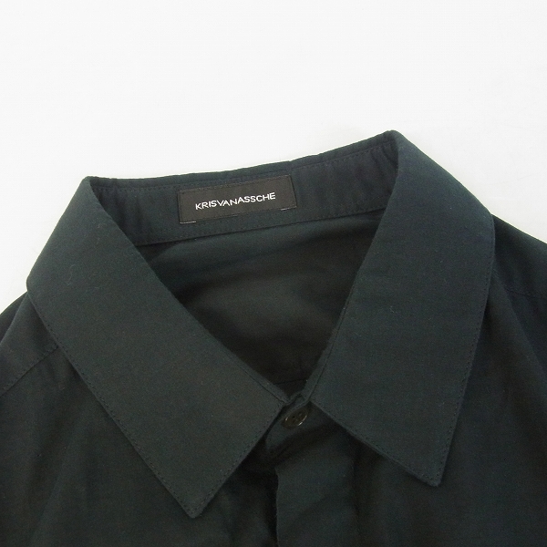 実際に弊社で買取させて頂いたKRISVANASSCHE/クリスヴァンアッシュ コットンシャツ ブラックの画像 4枚目