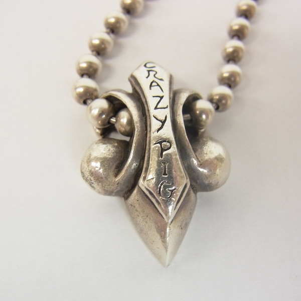 実際に弊社で買取させて頂いたCRAZY PIG/クレイジーピッグ FleurDeLys/フレアデリ ペンダント/ペンダントトップ ボールチェーンセットの画像 1枚目