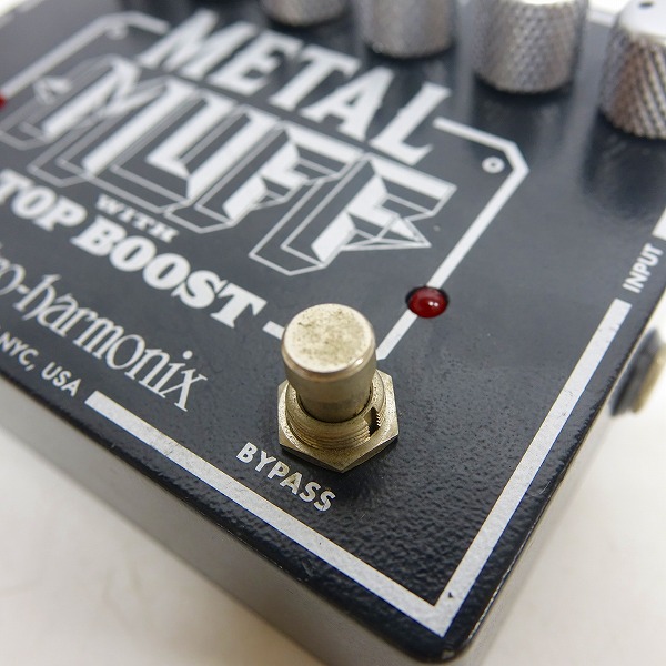 実際に弊社で買取させて頂いた【動作確認済み】electro-harmonixエレクトロ ハーモニクス METAL MUFF with TOP BOOSTの画像 7枚目