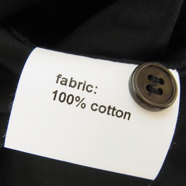 実際に弊社で買取させて頂いたKRISVANASSCHE/クリスヴァンアッシュ コットンシャツ ブラックの画像 3枚目