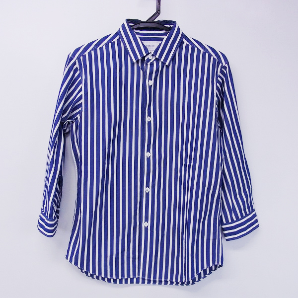 実際に弊社で買取させて頂いたEDIFICE/エディフィス ストライプ柄 7分袖 コットンシャツ 44