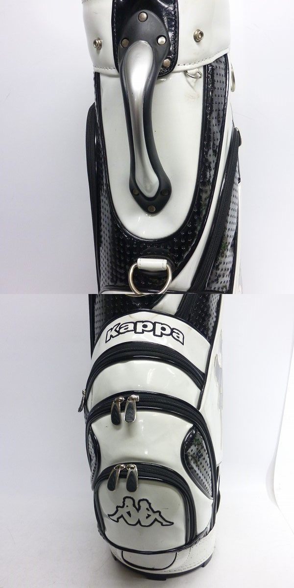 実際に弊社で買取させて頂いたKappa/カッパ キャディバッグ KG118AZ12 9型(46インチ対応) ホワイトの画像 5枚目