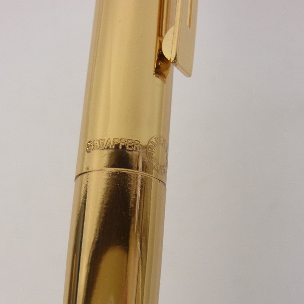 実際に弊社で買取させて頂いたSHEAFFER/シェーファー TARGA 1020 IMPERIAL BRASS/タルガ インペリアルブラス 万年筆/ペン先14kの画像 4枚目