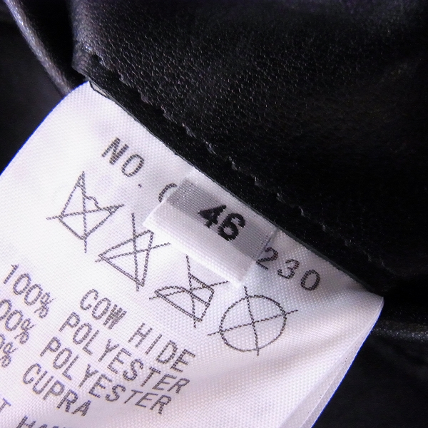 実際に弊社で買取させて頂いたVALLIS by FACTOTUM/ヴァリスバイファクトタム レザー ダブル ライダース/ジャケット/46の画像 5枚目