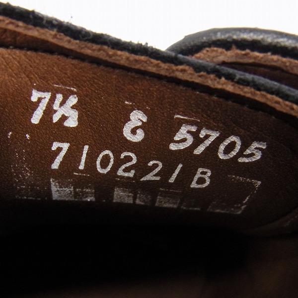 実際に弊社で買取させて頂いたAllen Edmods/アレン エドモンズ 5705  FIFTH AVENUE キャップトウ レザーシューズ 7.5Eの画像 5枚目