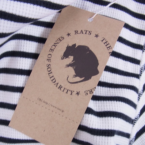 実際に弊社で買取させて頂いた【未使用】RATS/ラッツ ストライプ デザイン 長袖 Tシャツ/Sの画像 4枚目