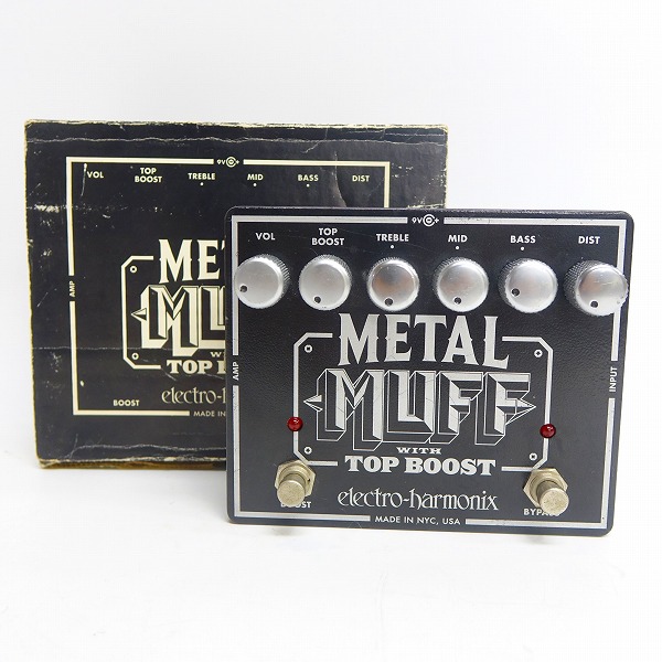 実際に弊社で買取させて頂いた【動作確認済み】electro-harmonixエレクトロ ハーモニクス METAL MUFF with TOP BOOST