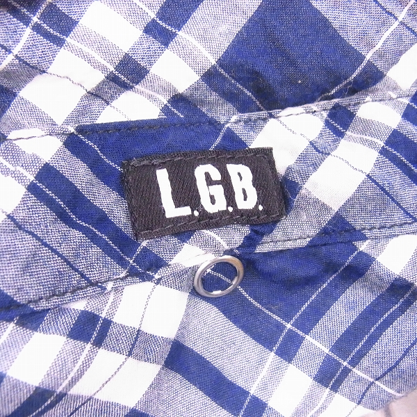 実際に弊社で買取させて頂いたLGB/ルグランブルー SHIRT-G/TIPI/M シャツG チェックシャツ/1の画像 2枚目