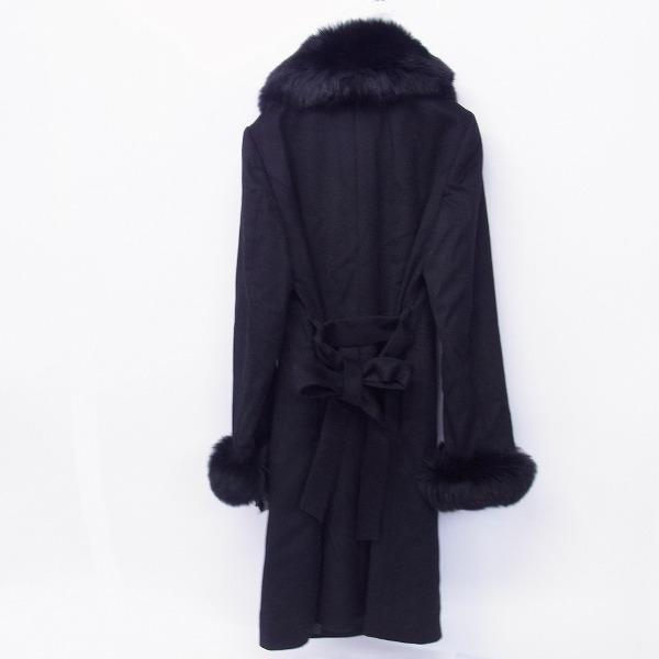 実際に弊社で買取させて頂いた【未使用】BARNEYS NEWYORK/バーニーズニューヨーク 17AW カシミア100% ファー付き 2wayロングコート 38の画像 1枚目