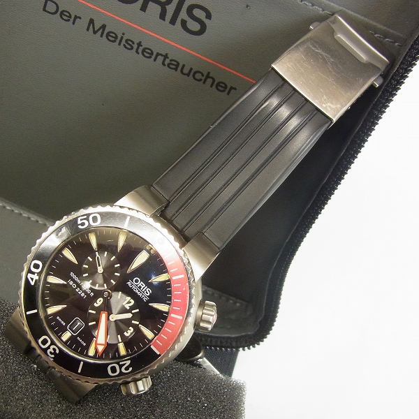 実際に弊社で買取させて頂いたORIS/オリス ディアマイスタータウリーレギュレーター ダイバーズ 腕時計/100気圧防水の画像 0枚目