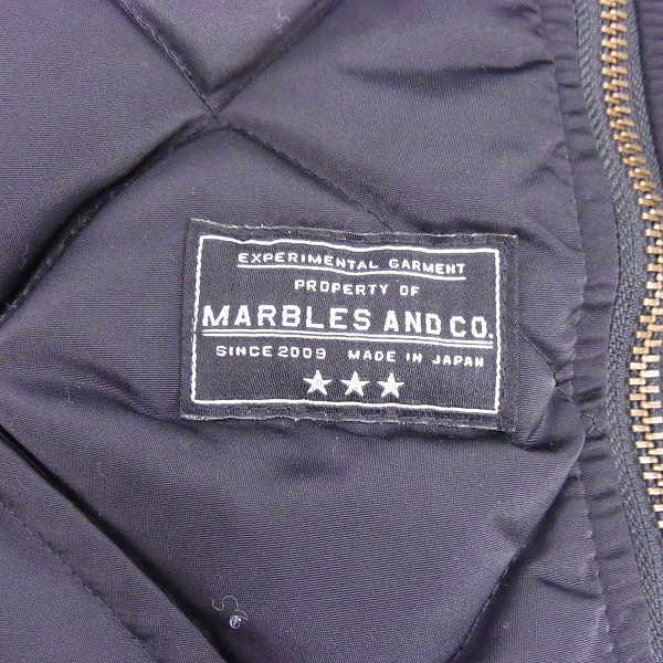 実際に弊社で買取させて頂いたMarbles/マーブルス Random Quilting Rib Bomber/ランダム キルティング リブ ボンバー ジャケット MJK-A1609/Mの画像 2枚目