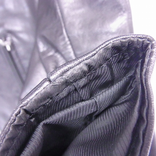 実際に弊社で買取させて頂いたVALLIS by FACTOTUM/ヴァリスバイファクトタム レザー ダブル ライダース/ジャケット/46の画像 7枚目