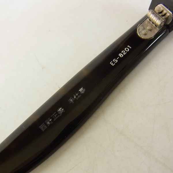 実際に弊社で買取させて頂いたspec espace/スペックエスパス セルロイド 西野正美 フルリム メガネフレーム/眼鏡/アイウェア ES-8201 の画像 6枚目
