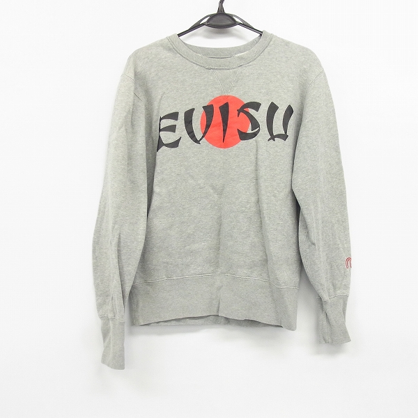 実際に弊社で買取させて頂いたEVISU/エヴィス 日の丸/ロゴプリント クルーネックスウェット/38