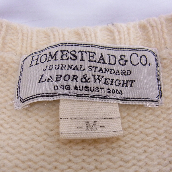 実際に弊社で買取させて頂いたJOURNAL STANDARD HOMESTEAD&CO/ジャーナルスタンダード エルボーパッチ ウールセーター/Mの画像 4枚目